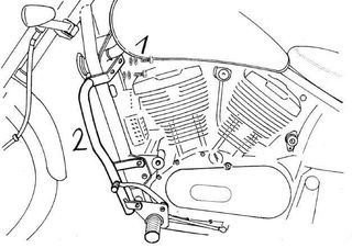 Hepco Becker/ Προστατευτικές μπάρες κινητήρα Kawasaki VN 800 Classic (1996-2005) (501211 00 02)