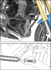 Hepco Becker/ Ενίσχυση για κάγκελα Hepco 501668 00 05 BMW R 1200 GS LC (2013-2018) anthracite (4222668 00 05)