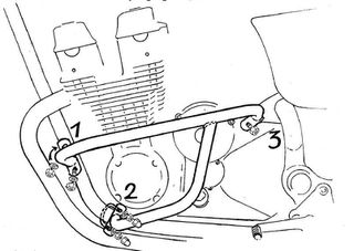 Hepco Becker/ Προστατευτικές μπάρες κινητήρα Honda CB 750 F Sevenfifty (1992-2003) (501104 00 02)