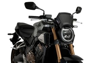 PUIG/ ΜΑΣΚΑ ΜΠΡΟΣΤΙΝΗ ΑΛΟΥΜΙΝΙΟΥ ΓΙΑ HONDA CB 650 R NEO SPORTS CAFE (2024-) black (21963N)