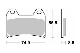 Τακάκι ceramic μπροστινό SBS 706HF FA244