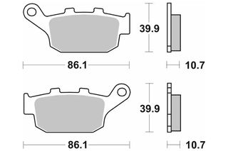 Τακάκι ceramic οπίσθιο SBS 161HF SFA140