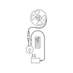 Modee Smart Ταινία LED με Τηλεχειριστήριο & Αισθητήρα 12W IP20 2700K RGB 480lm 3m