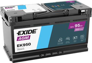 Exide Μπαταρία Αυτοκινήτου EK950 AGM (95Ah/850Α/Μ353×Π175×Υ190mm/Δ)