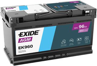 Exide Μπαταρία Αυτοκινήτου EK960 AGM (96Ah/850A/Μ353×Π175×Υ190mm/Δ)