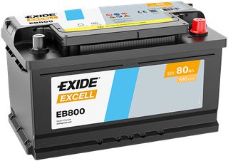 Exide Μπαταρία Αυτοκινήτου Excell EB800 (80Ah/640A)