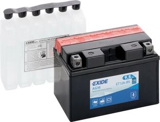 Exide Μπαταρία Μοτοσυκλέτας MOTO ET12A-BS (YT12A-BS) 10Ah 130A