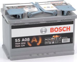 Bosch Μπαταρία Αυτοκινήτου S5A08 AGM START-STOP BLACK LINE (70Ah/760A/Μ278xΠ175xΥ190mm/Δ)