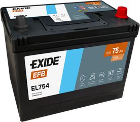 Exide Μπαταρία Αυτοκινήτου EL754 EFB (75Ah/750A/Μ260×Π173×Υ222mm/Δ)