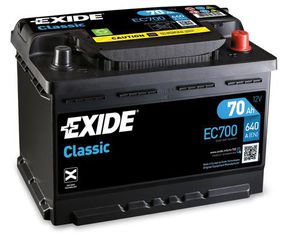 Exide Μπαταρία Αυτοκινήτου Classic EC700 (70Ah/640A)