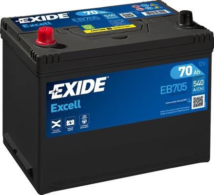 Exide Μπαταρία Αυτοκινήτου EB705 (70Ah/540A)