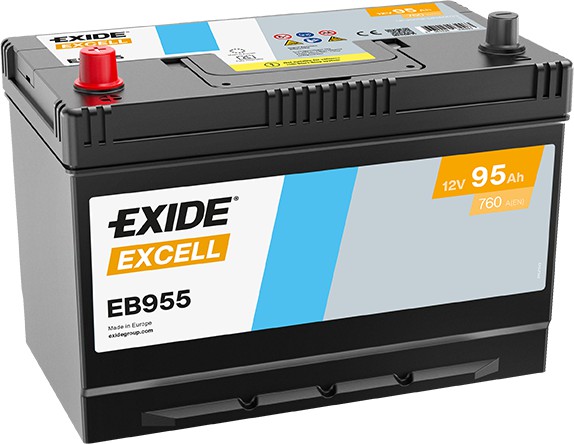 Exide Μπαταρία Αυτοκινήτου Excell EB955 (95Ah/760A)