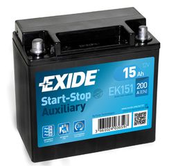 Exide Μπαταρία Αυτοκινήτου EK151 Auxiliary (15Ah/200A)