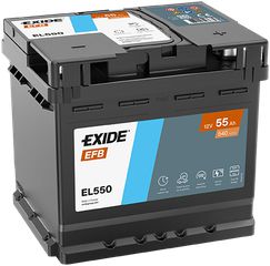 Exide Μπαταρία Αυτοκινήτου EL550 EFB (55Ah/540A/Μ207×Π175×Υ190mm/Δ)