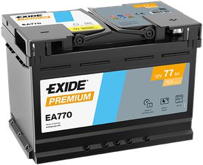 Exide Μπαταρία Αυτοκινήτου Premium EA770 (77Ah/760A/Μ278×Π175×Υ190mm/Δ)