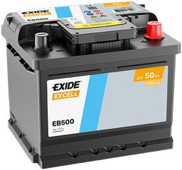 Exide Μπαταρία Αυτοκινήτου EB500 (50Ah/450A)