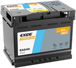 Exide Μπαταρία Αυτοκινήτου EA640 Premium (64Ah/640A/Μ242×Π175×Υ190mm/Δ)