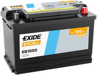 Exide Μπαταρία Αυτοκινήτου EB1000 Excell (100Ah/720A/Μ315×Π175×Υ205mm/Δ)
