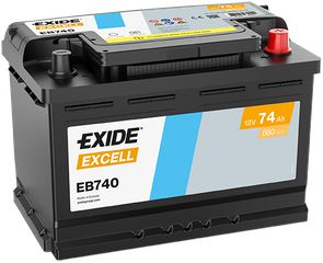 Exide Μπαταρία Αυτοκινήτου Excell EB740 (74Ah/680A)