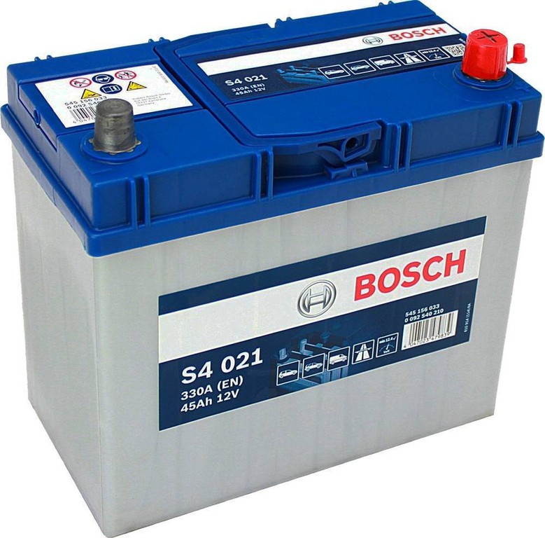 Bosch Μπαταρία Αυτοκινήτου S4021 BLUE LINE (45Ah/330A) ΔΕΞ. 238x129x227 ΧΟΝΤΡΟΣ ΠΟΛΟΣ