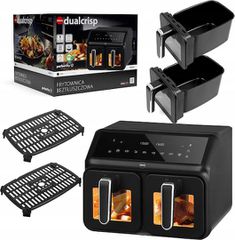 Eldom FR210 Air Fryer με Διπλό Αποσπώμενο Κάδο 9lt Μαύρο