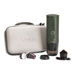 OutIn Nano Φορητή Μηχανή Espresso Green Travel Kit