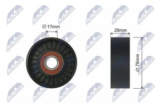 ΤΡΟΧΑΛΙΑ ΤΕΝΤΩΤΗΡΑ ΔΥΝΑΜΟ 252812B010 252812B030 252812B020 (διαμετρος 7.5εκ)