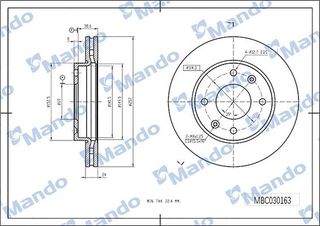 ΔΙΣΚΟΠΛΑΚΕΣ ΕΜΠΡΟΣ *korea* HYUNDAI MATRIX / ELΑNTRA 517122d300 -TIMH ΤΕΜΑΧΙΟΥ- 5171238100 COUPE 98-01 5171238300