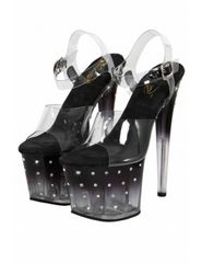 Platform Pump Sandals Transparent/black 15,5cm S9091-thumb-2