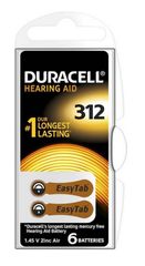 Μπαταρίες Ακουστικών Βαρηκοΐας Duracell 312 Activair 1,45V Τεμ. 6