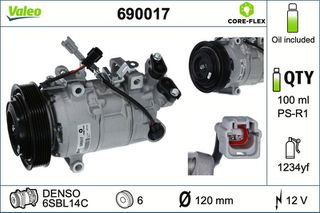 Συμπιεστής, συστ. κλιματισμού  VALEO CORE-FLEX