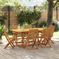 Σετ Τραπεζαρίας Κήπου 7 Τεμαχίων 180x90x75 εκ. Μασίφ Ακακία 3321528