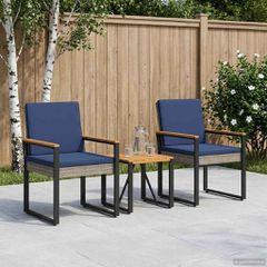 Σετ Εξωτερικών Επίπλων 3 τμχ. Γκρι και Navy Blue 42025334