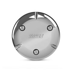 V, Upsweep skullcap. Chrome