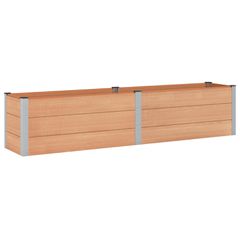 Υπερυψωμένη Ζαρντινιέρα Καφέ 250 x 50 x 54 cm WPC και Αλουμίνιο 42039008