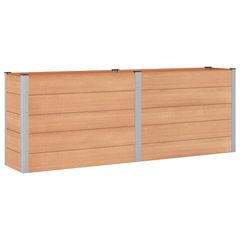 Υπερυψωμένη Ζαρντινιέρα Καφέ 250 x 50 x 91 εκ WPC και Αλουμίνιο 42039009