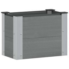 Υπερυψωμένη Ζαρντινιέρα Γκρι 50 x 30 x 36 εκ WPC και Αλουμίνιο 42039016