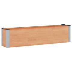 Υπερυψωμένη Ζαρντινιέρα Καφέ 150 x 30 x 36 εκ WPC και Αλουμίνιο 42039028