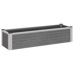 Υπερυψωμένη Ζαρντινιέρα Γκρι 100 x 30 x 22 εκ WPC και Αλουμίνιο 42039081