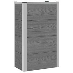 Υπερυψωμένη Ζαρντινιέρα Γκρι 50 x 30 x 82 εκ WPC και Αλουμίνιο 42039085