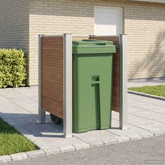 Φράχτης Σκουπιδιών Καφέ 85 x 85 x 115 cm Αλουμίνιο και WPC 42039181