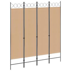 4-Πίνακας Διαχωριστικός Μπεζ 160 x 180 cm Ύφασμα 42039190