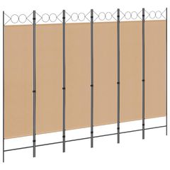 Διαχωριστικό Δωματίου 6-Πάνελ Μπεζ 240 x 180 cm Ύφασμα 42039192