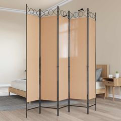5-Panel Διχοτόμος Μπεζ 200 x 200 cm Ύφασμα 42039201