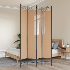 4-Πίνακας Διαχωριστικός Μπεζ 160 x 220 cm Ύφασμα 42039204
