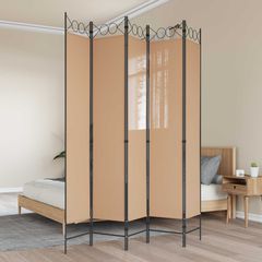 5-Panel Διχοτόμος Μπεζ 200 x 220 cm Ύφασμα 42039205