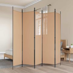 5-Panel Διχοτόμος Μπεζ 250 x 200 cm Ύφασμα 42039209