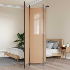 3-Panel Room Divider Μπεζ 150 x 220 cm Ύφασμα 42039211