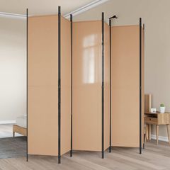 Διαχωριστικό Δωματίου 6-Πάνελ Μπεζ 300 x 220 cm Ύφασμα 42039214