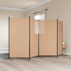 4-Πίνακας Διαχωριστικός Μπεζ 346 x 180 cm Ύφασμα 42039228